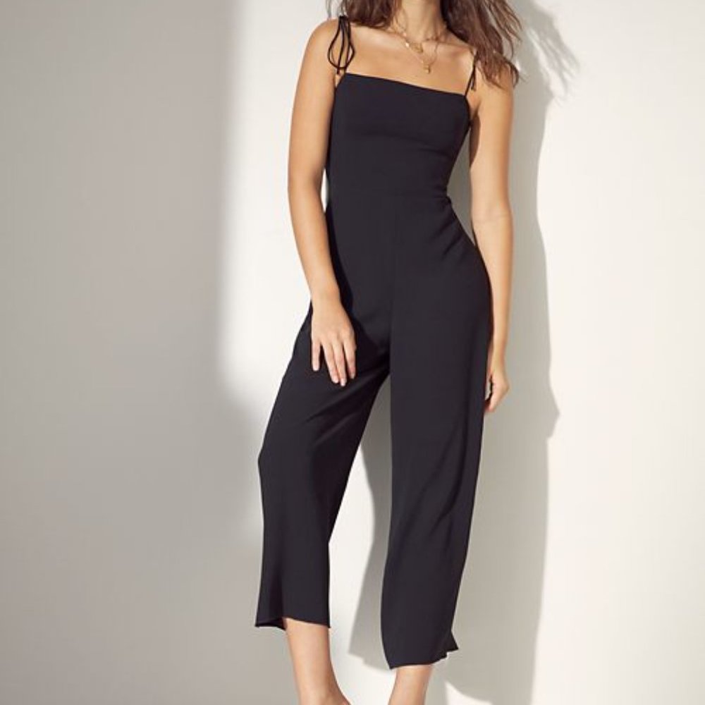 Aritzia Wilfred Zadie Tie-strap Wide-leg Jumpsuit